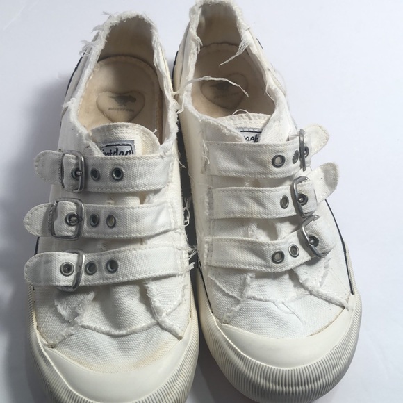 Woman’s Y2k canvas distressed slip on rocket Dog shoes - Picture 8 of 12